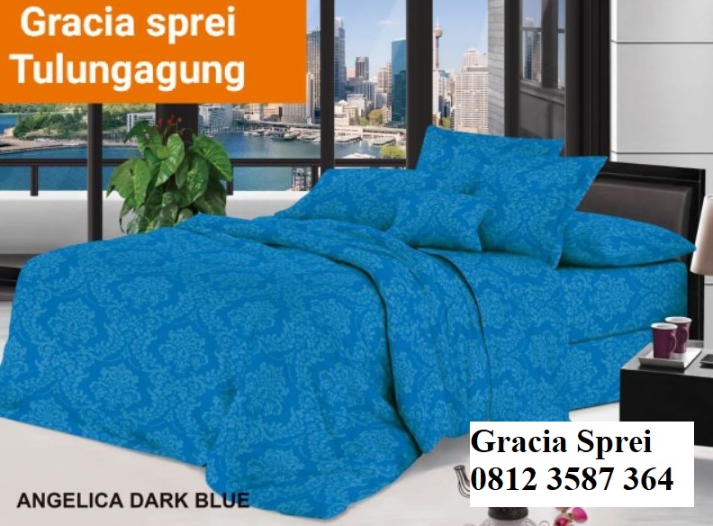 <p>Sprei Embos Drak Blue polos sprei homemade deng
